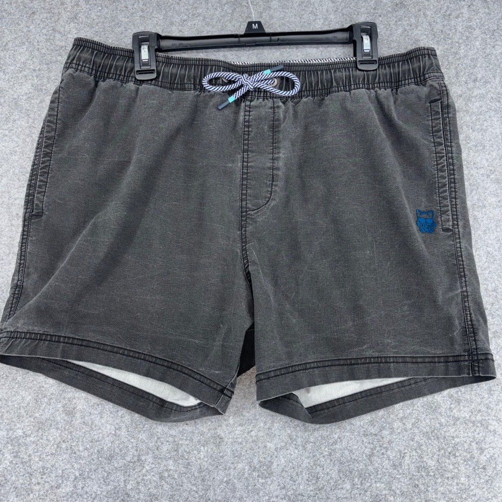 Party Pants Mens XL Shorts Washed Black Cotton Blend P12211125 Party Animal